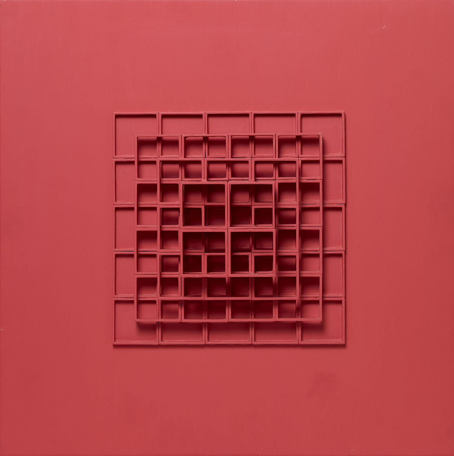 Geometrial composition, 1972, mixed media, cm 40 x 40